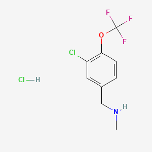 {[3-Chloro-4-(trifluoromethoxy)phenyl]methyl}(methyl)aminehydrochloride