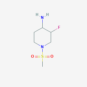 3-Fluoro-1-methanesulfonylpiperidin-4-amine