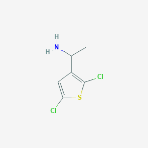 molecular formula C6H7Cl2NS B15316352 1-(2,5-Dichlorothiophen-3-yl)ethan-1-amine 