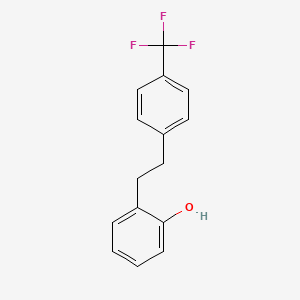 molecular formula C15H13F3O B1531636 2-{2-[4-(Trifluoromethyl)phenyl]ethyl}phenol CAS No. 2206821-38-5