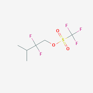 molecular formula C6H9F5O3S B15316391 2,2-Difluoro-3-methylbutyltrifluoromethanesulfonate 