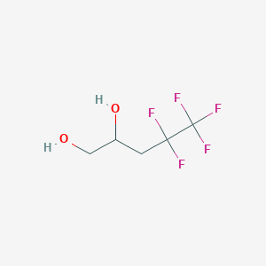 molecular formula C5H7F5O2 B15316398 4,4,5,5,5-Pentafluoropentane-1,2-diol 