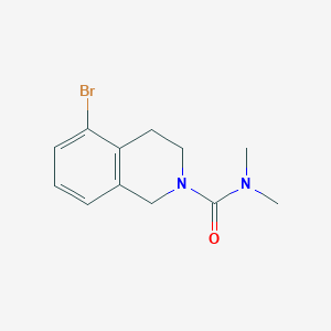 molecular formula C12H15BrN2O B1531645 5-溴-3,4-二氢-1H-异喹啉-2-甲酸二甲胺 CAS No. 2125019-42-1