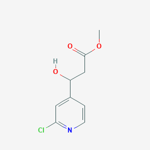 molecular formula C9H10ClNO3 B15316474 Methyl 3-(2-chloropyridin-4-yl)-3-hydroxypropanoate 