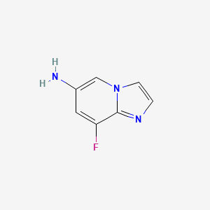 molecular formula C7H6FN3 B15316528 8-Fluoroimidazo[1,2-a]pyridin-6-amine 