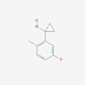 molecular formula C10H11FO B15316535 1-(5-Fluoro-2-methylphenyl)cyclopropan-1-ol 