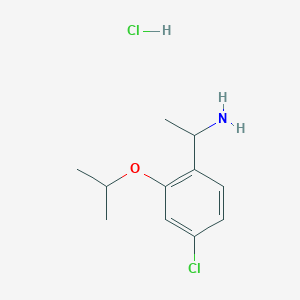 molecular formula C11H17Cl2NO B1531654 1-(4-Chloro-2-isopropoxyphenyl)ethylamine hydrochloride CAS No. 2206265-45-2