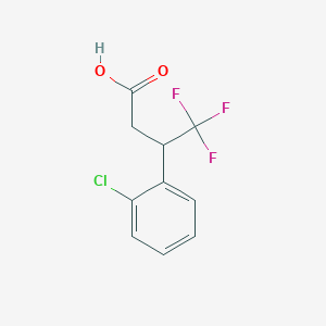 molecular formula C10H8ClF3O2 B15316551 3-(2-Chlorophenyl)-4,4,4-trifluorobutanoic acid 