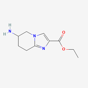 molecular formula C10H15N3O2 B15316569 Ethyl 6-amino-5,6,7,8-tetrahydroimidazo[1,2-a]pyridine-2-carboxylate 