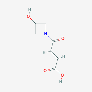 molecular formula C7H9NO4 B1531657 (E)-4-(3-hydroxyazetidin-1-yl)-4-oxobut-2-enoic acid CAS No. 1704383-34-5