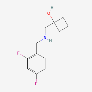 molecular formula C12H15F2NO B1531659 1-({[(2,4-Difluorophenyl)methyl]amino}methyl)cyclobutan-1-ol CAS No. 1603366-93-3