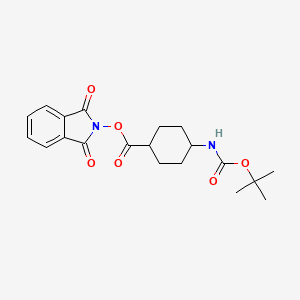 molecular formula C20H24N2O6 B15316593 (1r,4r)-1,3-Dioxoisoindolin-2-yl 4-((tert-butoxycarbonyl)amino)cyclohexanecarboxylate CAS No. 2095863-57-1