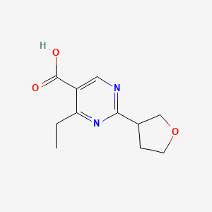 molecular formula C11H14N2O3 B15316627 4-Ethyl-2-(tetrahydrofuran-3-yl)pyrimidine-5-carboxylic acid 