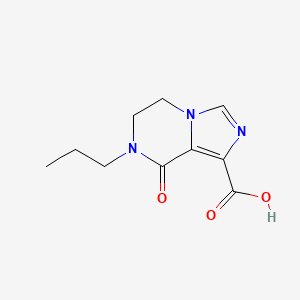 molecular formula C10H13N3O3 B1531669 8-Oxo-7-propyl-5,6,7,8-tetrahydroimidazo[1,5-a]pyrazine-1-carboxylic acid CAS No. 1823775-99-0