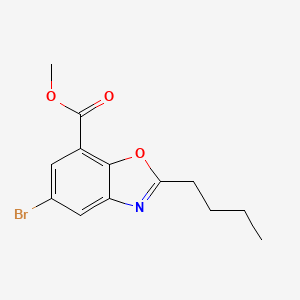 molecular formula C13H14BrNO3 B1531677 Methyl 5-bromo-2-butyl-1,3-benzoxazole-7-carboxylate CAS No. 2204915-00-2
