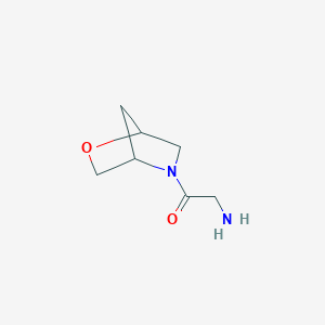 molecular formula C7H12N2O2 B1531679 2-Amino-1-{2-oxa-5-azabicyclo[2.2.1]heptan-5-yl}ethan-1-one CAS No. 1706439-82-8