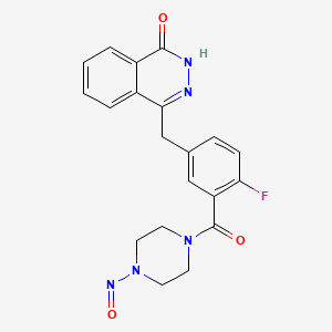 4-{[4-Fluoro-3-(4-nitrosopiperazine-1-carbonyl)phenyl]methyl}-1,2-dihydrophthalazin-1-one