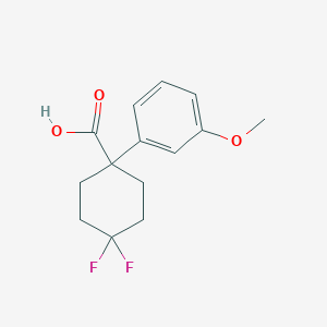 4,4-Difluoro-1-(3-methoxyphenyl)cyclohexane-1-carboxylic acid