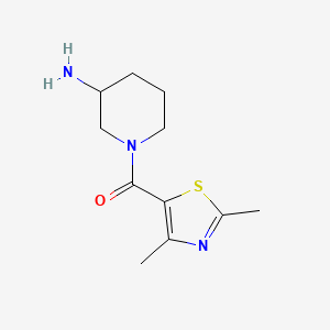 molecular formula C11H17N3OS B1531683 (3-Aminopiperidin-1-yl)(2,4-dimethylthiazol-5-yl)methanone CAS No. 1697534-65-8