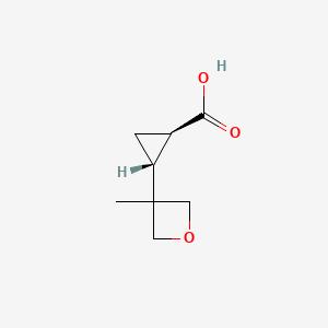 molecular formula C8H12O3 B15316848 rac-(1R,2R)-2-(3-methyloxetan-3-yl)cyclopropane-1-carboxylicacid 