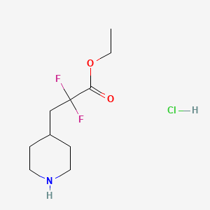 Ethyl2,2-difluoro-3-(piperidin-4-yl)propanoatehydrochloride