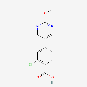 molecular formula C12H9ClN2O3 B1531696 2-Chloro-4-(2-methoxypyrimidin-5-yl)benzoic acid CAS No. 1819358-49-0