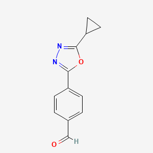 4-(5-Cyclopropyl-1,3,4-oxadiazol-2-yl)benzaldehyde