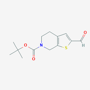 molecular formula C13H17NO3S B153170 叔丁基 2-甲酰-4,5-二氢噻吩并[2,3-c]吡啶-6(7H)-羧酸酯 CAS No. 203663-30-3