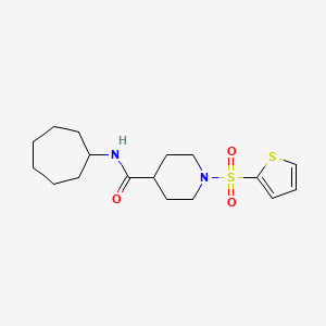 N-Cycloheptyl-1-(thiophene-2-sulfonyl)piperidine-4-carboxamide