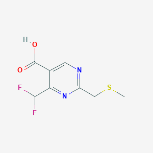 4-(Difluoromethyl)-2-((methylthio)methyl)pyrimidine-5-carboxylic acid