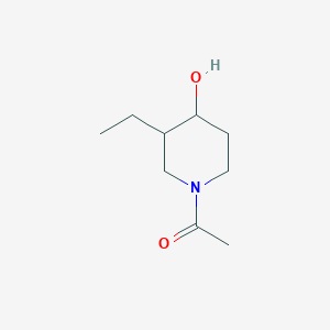 molecular formula C9H17NO2 B1531707 1-(3-乙基-4-羟基哌啶-1-基)乙酮 CAS No. 1602284-75-2