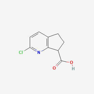 2-chloro-5H,6H,7H-cyclopenta[b]pyridine-7-carboxylicacid