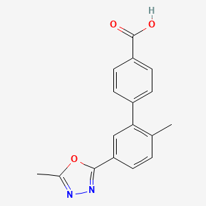 4-[2-methyl-5-(5-methyl-1,3,4-oxadiazol-2-yl)phenyl]benzoic Acid