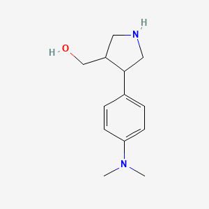 molecular formula C13H20N2O B1531710 (4-(4-(二甲氨基)苯基)吡咯烷-3-基)甲醇 CAS No. 2098030-64-7