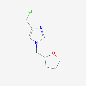 molecular formula C9H13ClN2O B1531715 4-(chloromethyl)-1-((tetrahydrofuran-2-yl)methyl)-1H-imidazole CAS No. 1698282-34-6