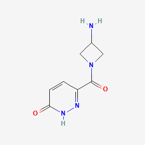 molecular formula C8H10N4O2 B1531717 6-(3-aminoazetidine-1-carbonyl)pyridazin-3(2H)-one CAS No. 1696721-30-8