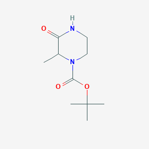 molecular formula C10H18N2O3 B153172 叔丁基 2-甲基-3-氧代哌嗪-1-羧酸酯 CAS No. 76003-30-0