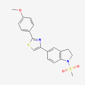 1-methanesulfonyl-5-[2-(4-methoxyphenyl)-1,3-thiazol-4-yl]-2,3-dihydro-1H-indole