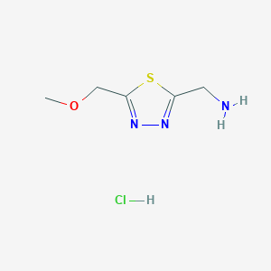 1-[5-(Methoxymethyl)-1,3,4-thiadiazol-2-yl]methanaminehydrochloride