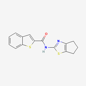 N-{4H,5H,6H-cyclopenta[d][1,3]thiazol-2-yl}-1-benzothiophene-2-carboxamide