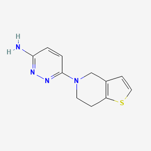 molecular formula C11H12N4S B1531730 6-{4H,5H,6H,7H-thieno[3,2-c]pyridin-5-yl}pyridazin-3-amine CAS No. 1602265-11-1