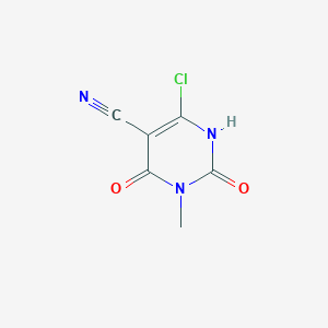 molecular formula C6H4ClN3O2 B1531732 6-Chloro-3-methyl-2,4-dioxo-1,2,3,4-tetrahydropyrimidine-5-carbonitrile CAS No. 1803604-63-8