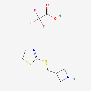 2-{[(Azetidin-3-yl)methyl]sulfanyl}-4,5-dihydro-1,3-thiazole,trifluoroaceticacid