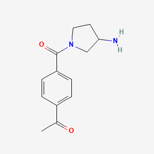 molecular formula C13H16N2O2 B1531735 1-[4-(3-氨基吡咯烷-1-羰基)苯基]乙-1-酮 CAS No. 1556700-15-2