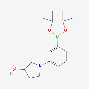 1-[3-(Tetramethyl-1,3,2-dioxaborolan-2-yl)phenyl]pyrrolidin-3-ol