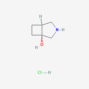 molecular formula C6H12ClNO B15317371 rac-(1R,5S)-3-azabicyclo[3.2.0]heptan-1-ol hydrochloride 