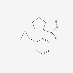 1-(2-Cyclopropylphenyl)cyclopentane-1-carboxylic acid