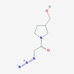 molecular formula C7H12N4O2 B1531739 2-Azido-1-(3-(hydroxymethyl)pyrrolidin-1-yl)ethan-1-one CAS No. 2098078-03-4