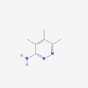 molecular formula C7H11N3 B15317396 4,5,6-Trimethylpyridazin-3-amine CAS No. 17258-24-1