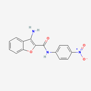 molecular formula C15H11N3O4 B1531741 3-amino-N-(4-nitrophenyl)-1-benzofuran-2-carboxamide CAS No. 941868-94-6